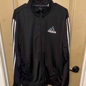 Adidas Men's Black and White Jacket. Size L